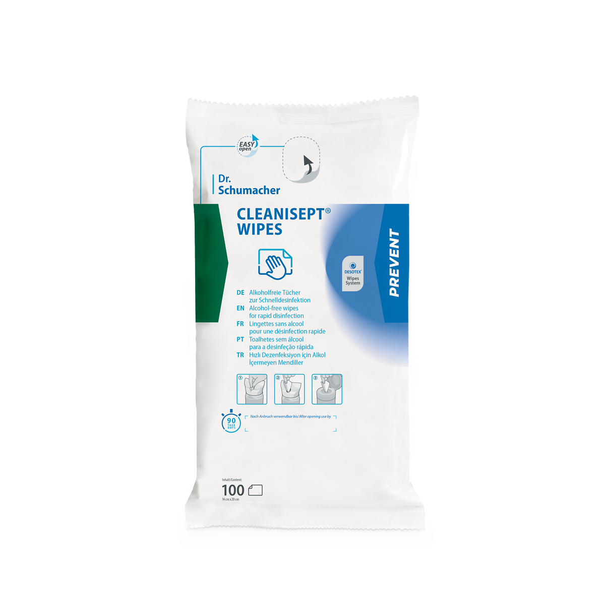 CLEANISEPT® WIPES 100 Tücher (Nachfüllpack)