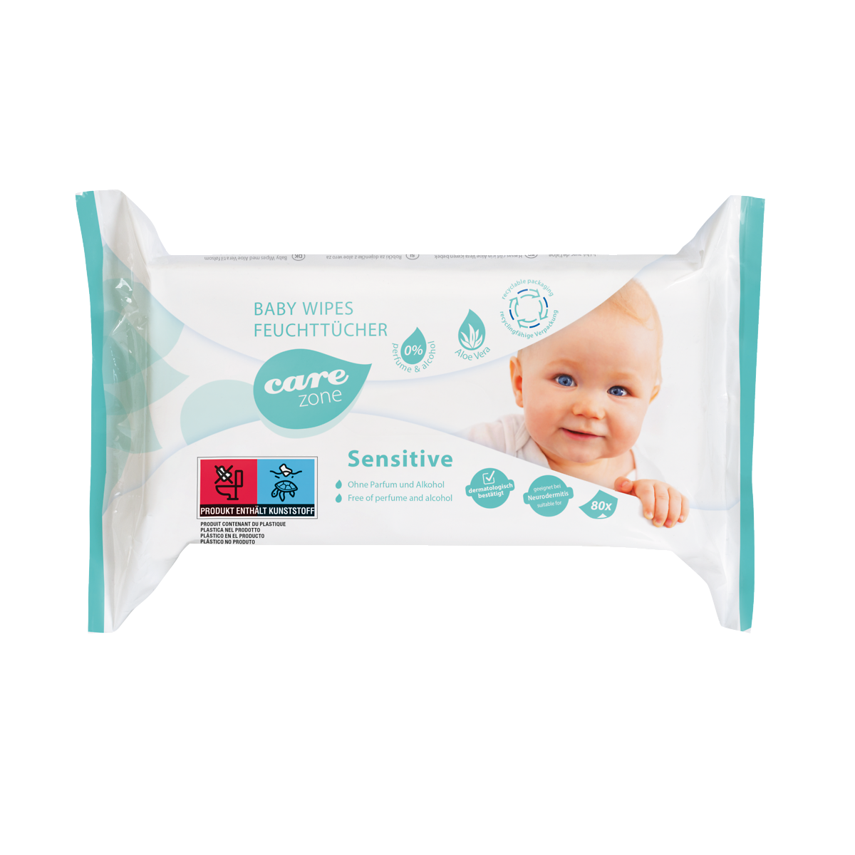 CAREZONE BABYWIPES SENSITIVE 80 Tücher (Packung)