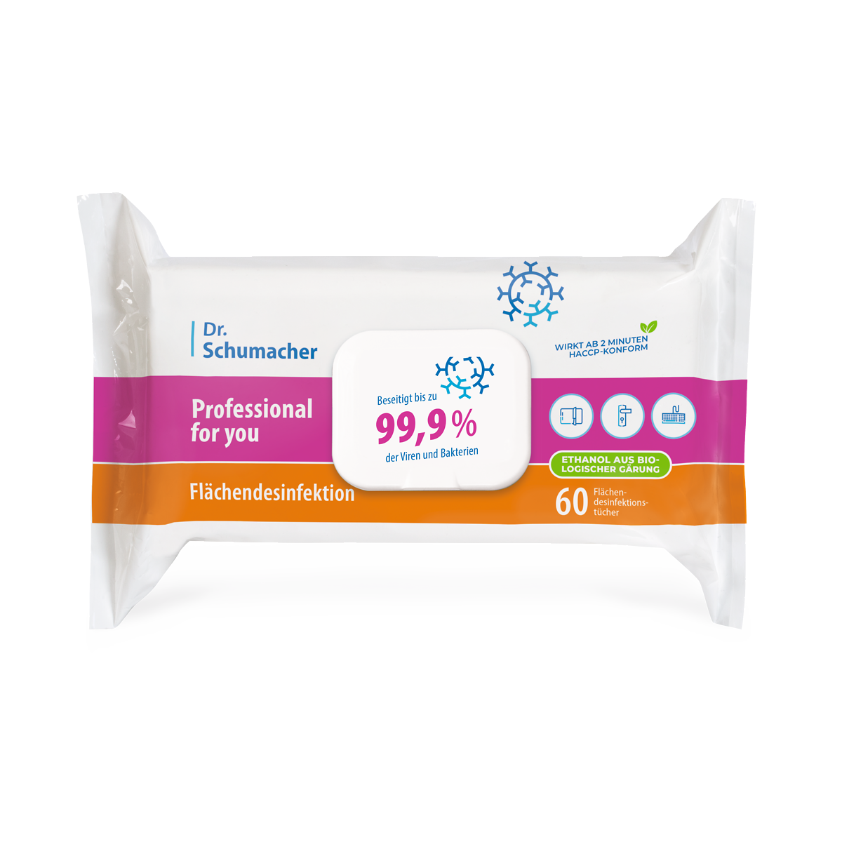 Professional for you Flächendesinfektion Wipes 60